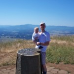 Toren and I at the monument marking the summit