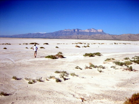 guadalupe peak. Tom in front of Guadalupe Peak