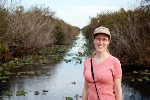 everglades-1-3-2009-3-17-39-pm Debi by the entrance to Shark Valley visitor's center