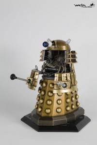 a Dalek from Dr. Who, opened to reveal the creature controlling the robot