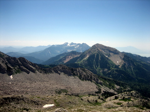 peaks to the south