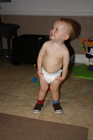 Toren's red and blue socks 11-18-2010 8-44-51 PM