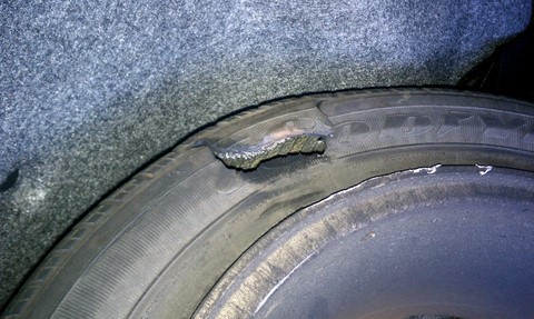 Ryan's flat tire 4-9-2012 8-40-39 AM