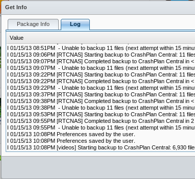 backup synology nas to crashplan