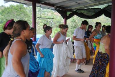 Learning to Bomba dance.