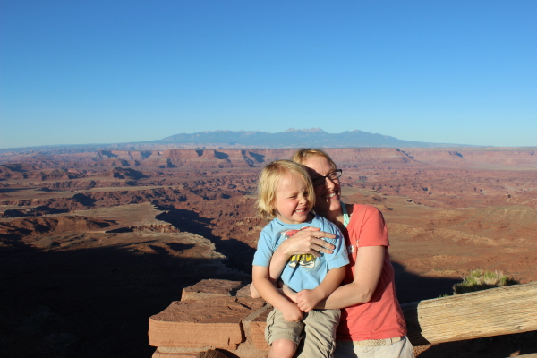 Toren and Debi overlooking the canyons.