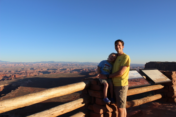 Toren and Ryan overlooking the canyons.