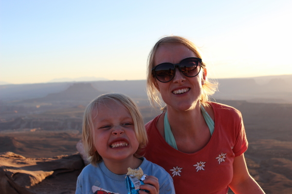 Toren and Debi waiting for the sunset.