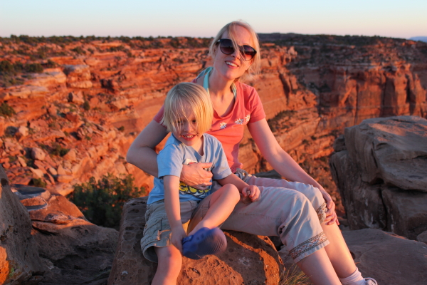 Debi and Toren as the sun was setting.
