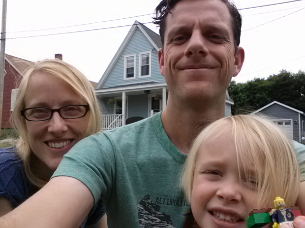 At my mother's aunt's house in Portland, ME