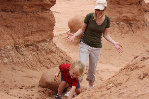 Toren and Debi exploring.