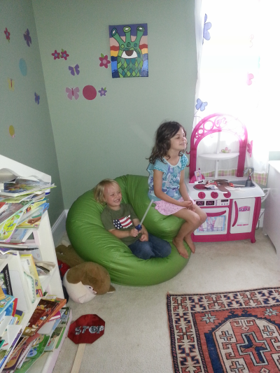 Toren and my editor's daughter in Durham