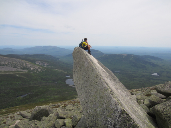 Enjoying the views near the top of Baxter Peak