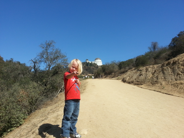 on the way up to the Observatory