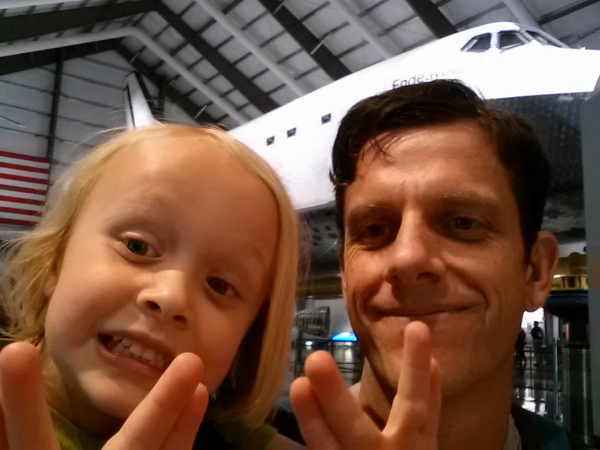 Toren and I in front of Endeavour