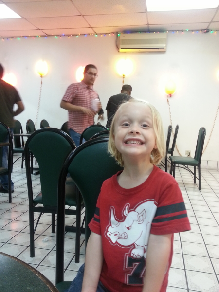 Toren doing his best photo smile.