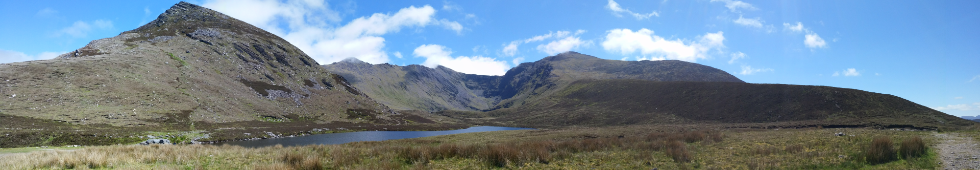 A panorama of the three peaks.