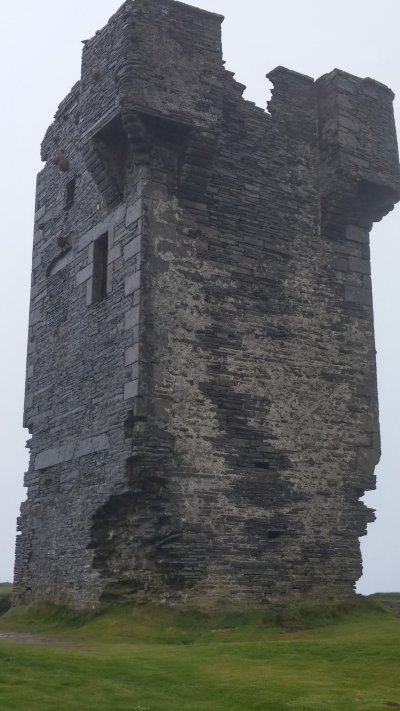 Moher Tower on Hag's Head cliff.