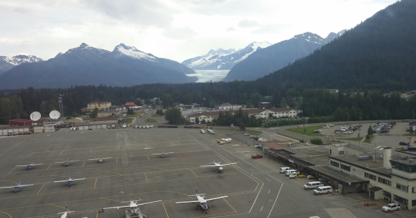 Mendenhall Glacier from the airport