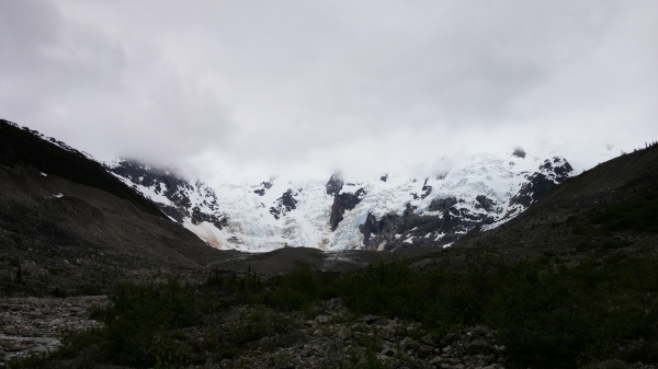 The Laughton Glacier when you first see it on the hike.