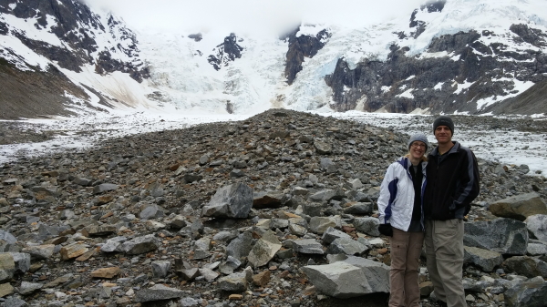 Where we had lunch on the Laughton Glacier.