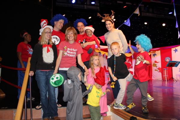 The whole gang dressed up for the Dr. Seuss parade.