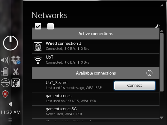 Click "Connect" once you've updated your wi-fi settings.