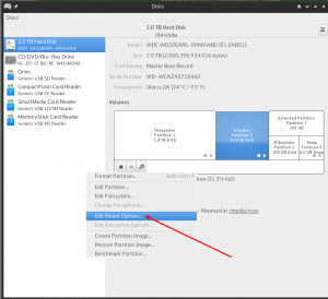 Choose "Edit Mount Options"