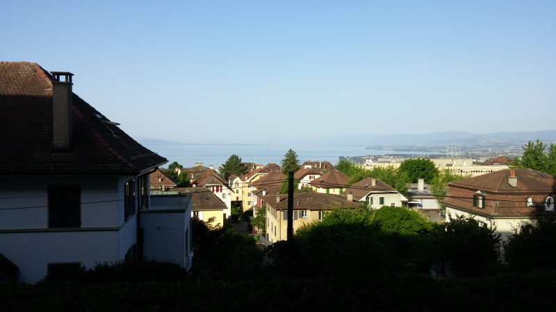 The view from our AirBnB in Lausanne.