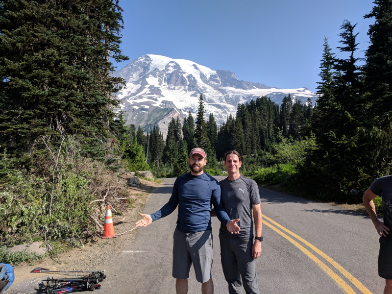 Ryan and Tom before the hike started at Paradise.