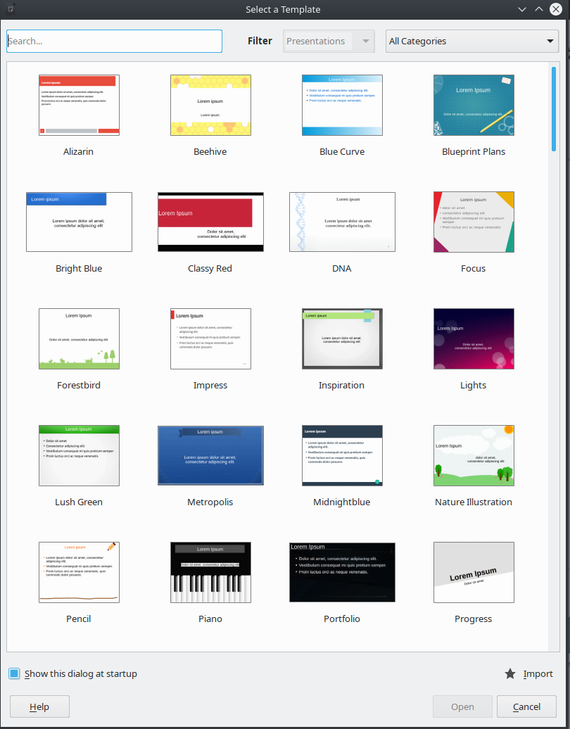 templates for libreoffice presentation