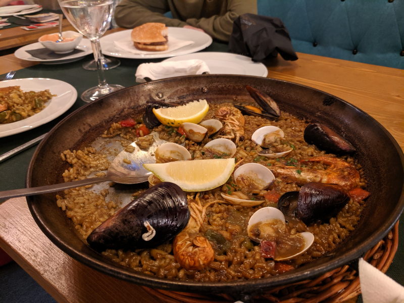 Spanish paella in Barcelona