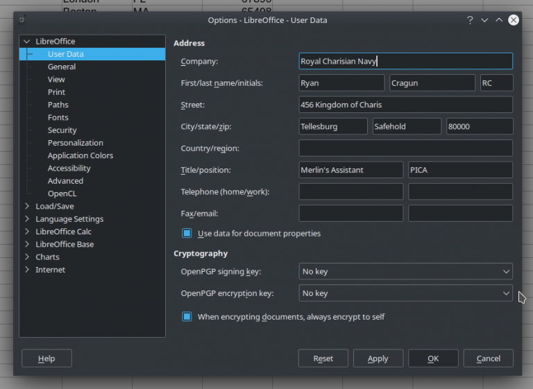 LibreOffice address label merge (from spreadsheet) Ryan and Debi & Toren