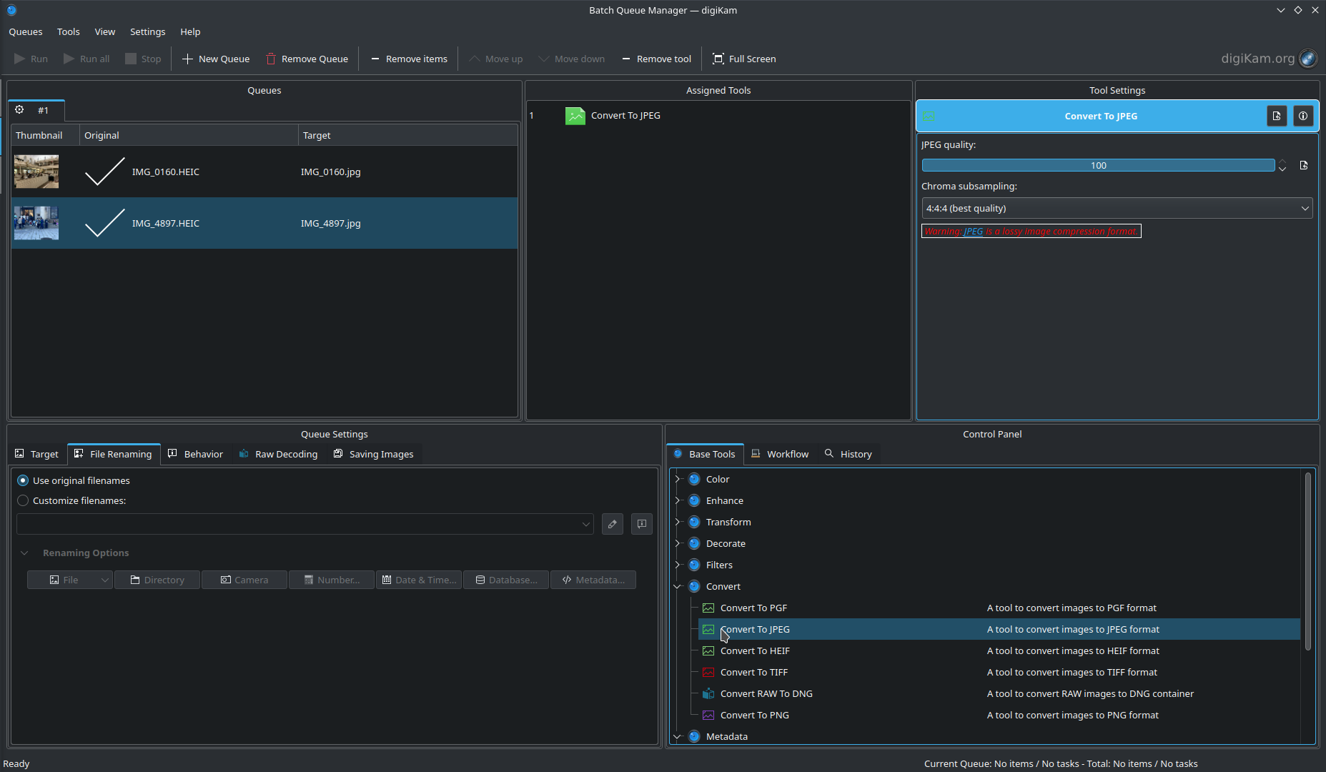 Kubuntu/Linux batch convert HEIF images Ryan and Debi & Toren
